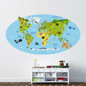 wereldkaart-kinderkamer