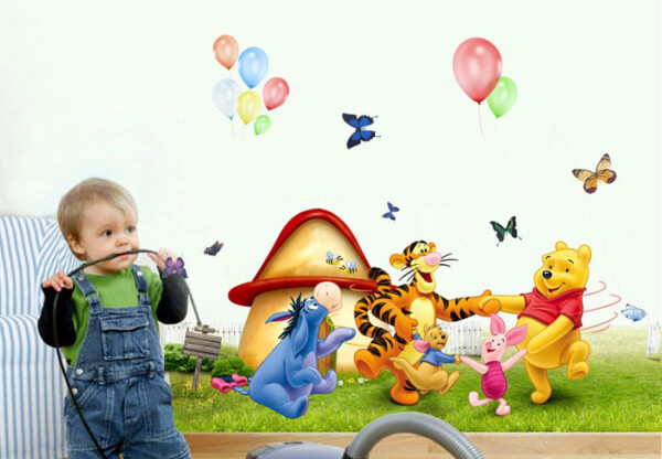 Winnie de pooh muursticker babykamer