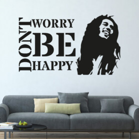 muursticker-bob-marley-dont-worry-be-happy