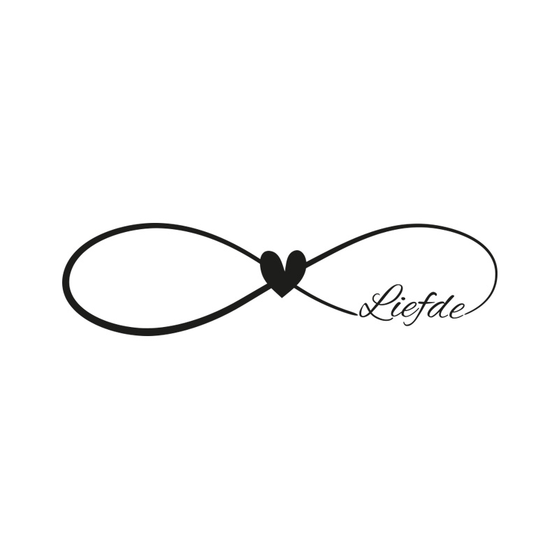 Oneindige-liefde-vel Muursticker oneindige liefde voor slaapkamer - Afbeelding 2