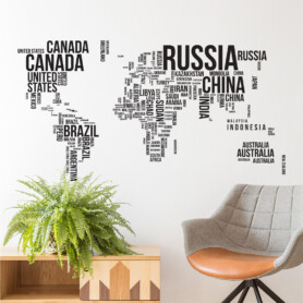 muursticker-wereldkaart-tekst-land-namen muursticker-wereldkaart-tekst-land-namen