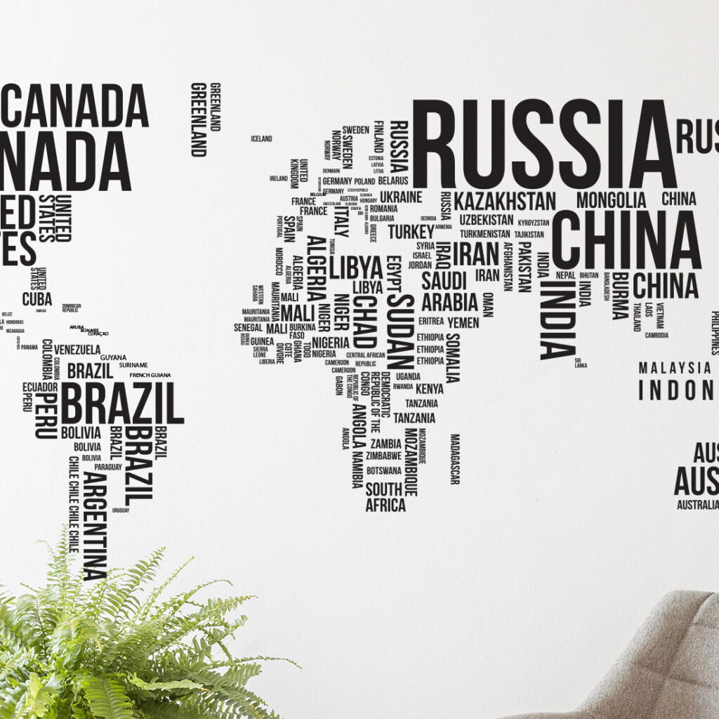 muursticker-wereldkaart-tekst-land-text-namen muursticker-wereldkaart-tekst-land-text-namen