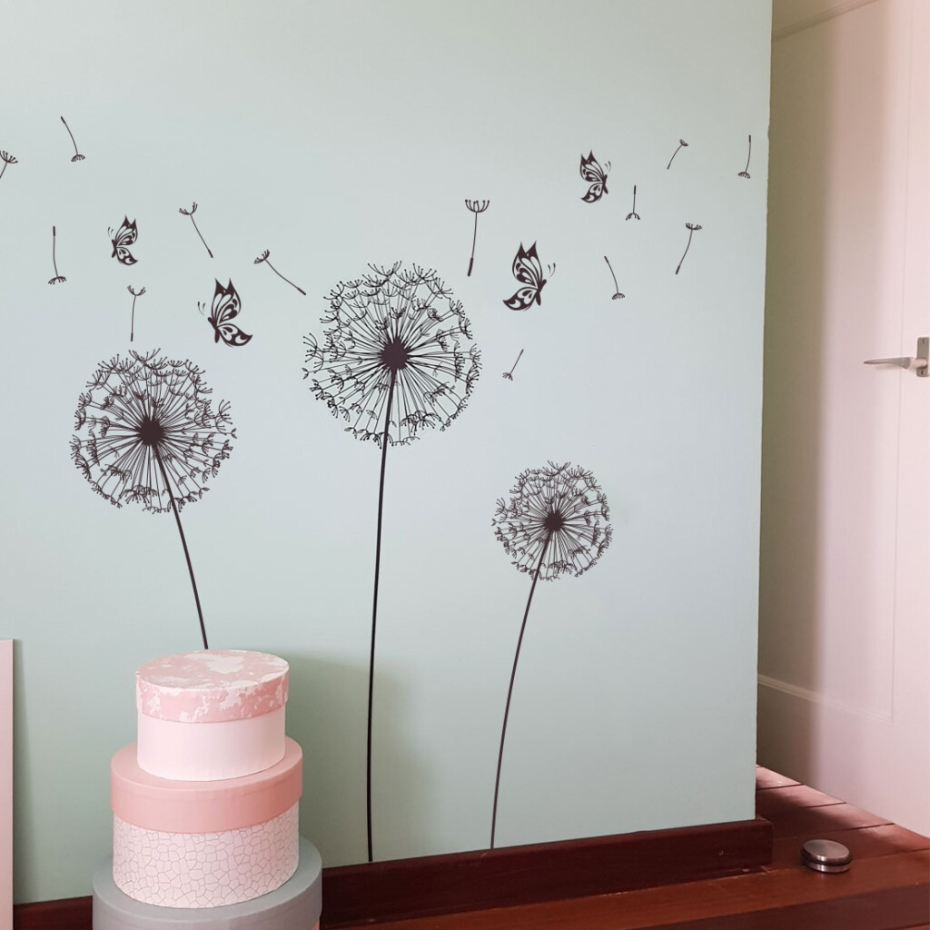paardenbloem-muursticker-pluisjes-stikker-wand-dandelion-wallsticker paardenbloem-muursticker
