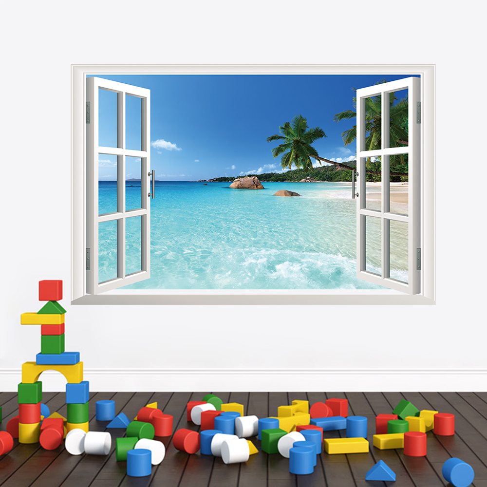 zon-zee-strand muurstickers zon-zee-strand muurstickers