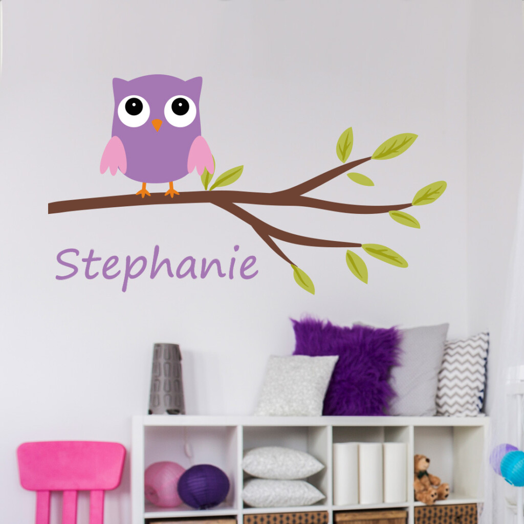 naam-muursticker-met-uil-kinderkamer-vrolijk naam-muursticker-met-uil-kinderkamer-vrolijk