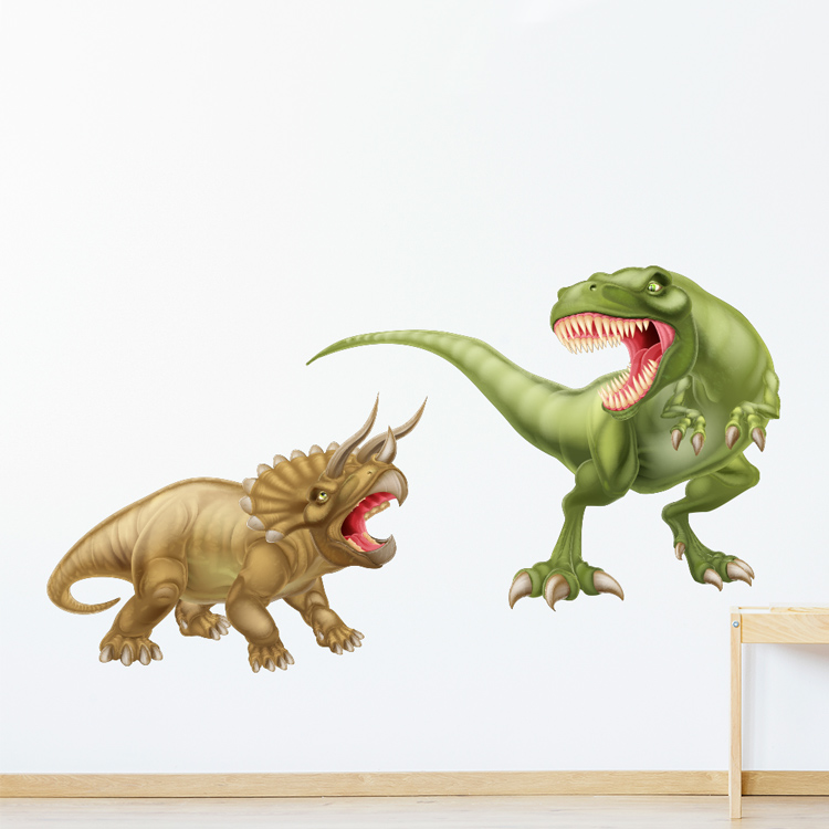 muursticker-dinosaurussen-kleur-t-rex muursticker-dinosaurussen-kleur-t-rex