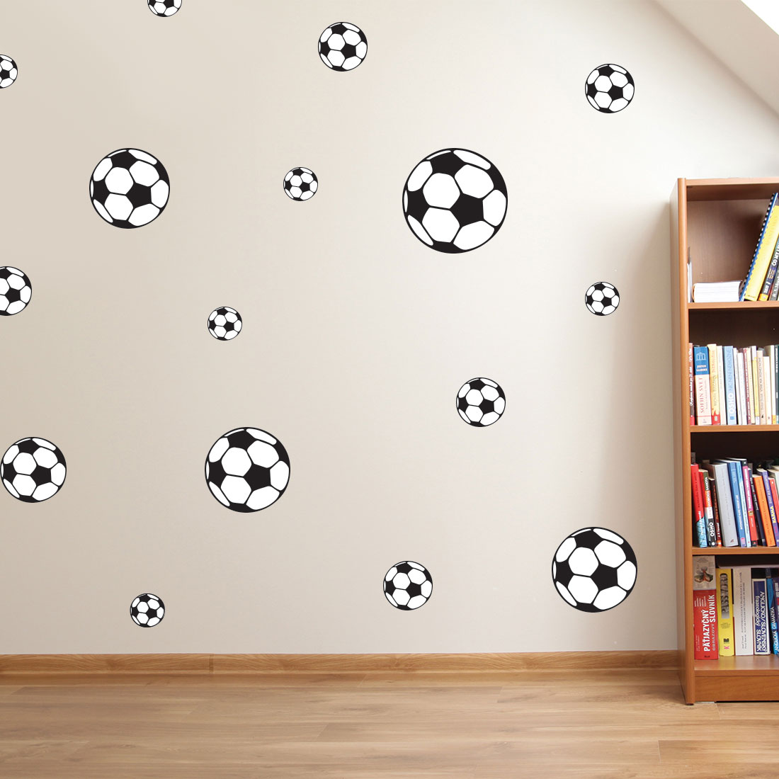 muursticker-voetbal-voetballen-bal-sport-set-zwart-wit Voetbal