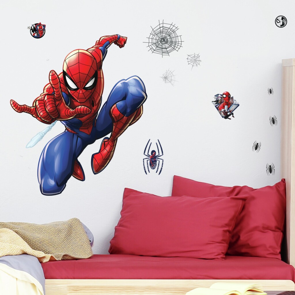 muursticker spiderman kinderkamer stoer ideeen inspiratie rood