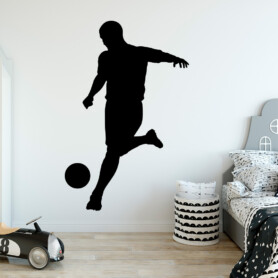 muursticker-voetballer-dribbelend muursticker-voetballer-dribbelend