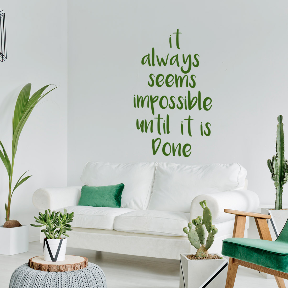 it-always-seems-impossible-until-it-is-done-quote-muurstekst-muursticker It always seems impossible until it's done muursticker - Afbeelding 2