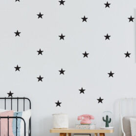 muurstickers-sterren-zwart-wit Sterren-zwart-ster