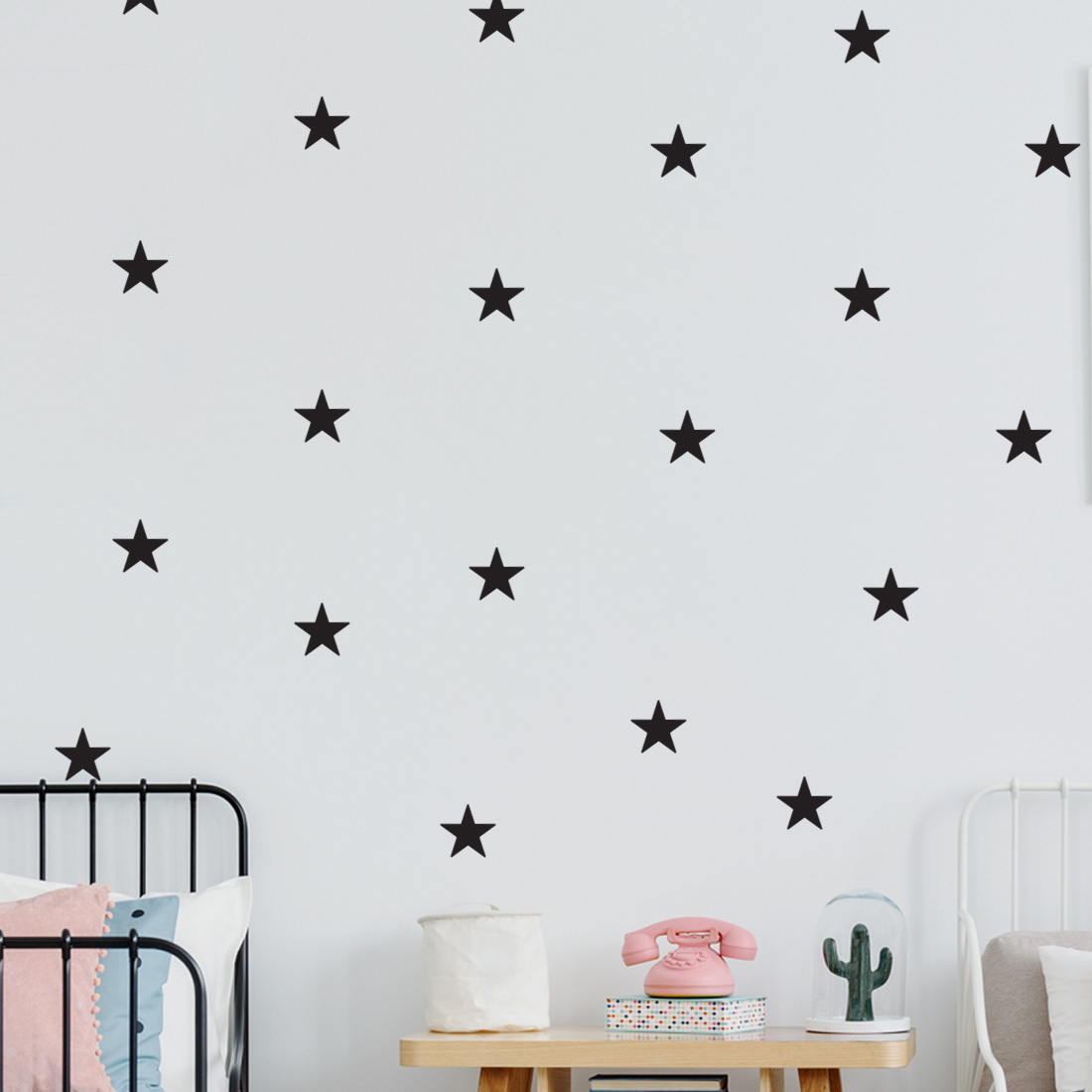 muurstickers-sterren-zwart-wit Sterren-zwart-ster