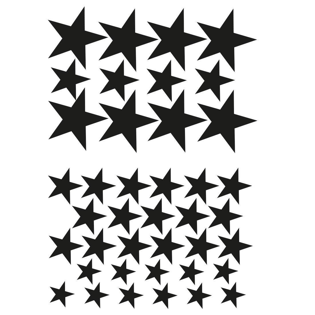 sterren-stickers Muurstickers sterren verkrijgbaar in alle kleuren - Afbeelding 2