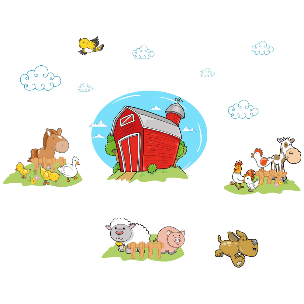 muursticker-1boerderij-dieren-paard-eend-vogels-schuur-varken-geit muursticker-1boerderij-dieren-paard-eend-vogels-schuur-varken-geit