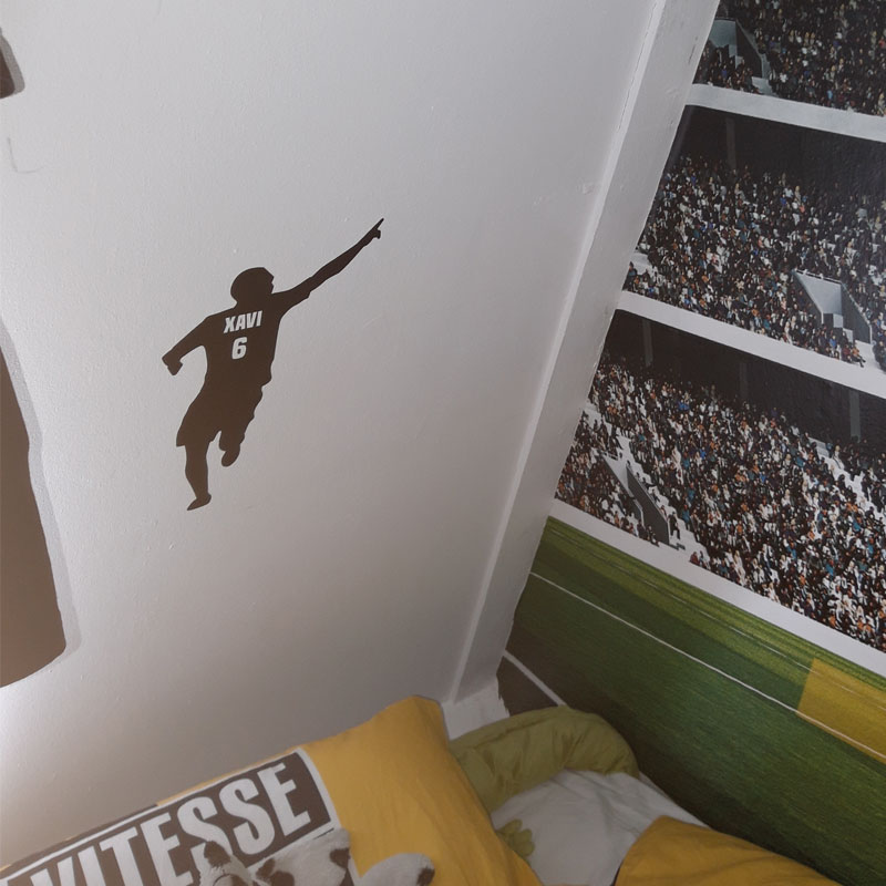 voetbalkamer-ideeen-muursticker-wand-decoratie voetbalkamer-ideeen-muursticker-wand-decoratie