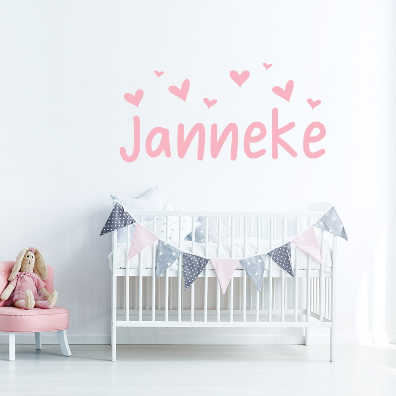 muursticker babykamer roze naam met hartjes lief zacht ideeen inspiratie lieflijk muursticker babykamer roze naam met hartjes lief zacht ideeen inspiratie lieflijk