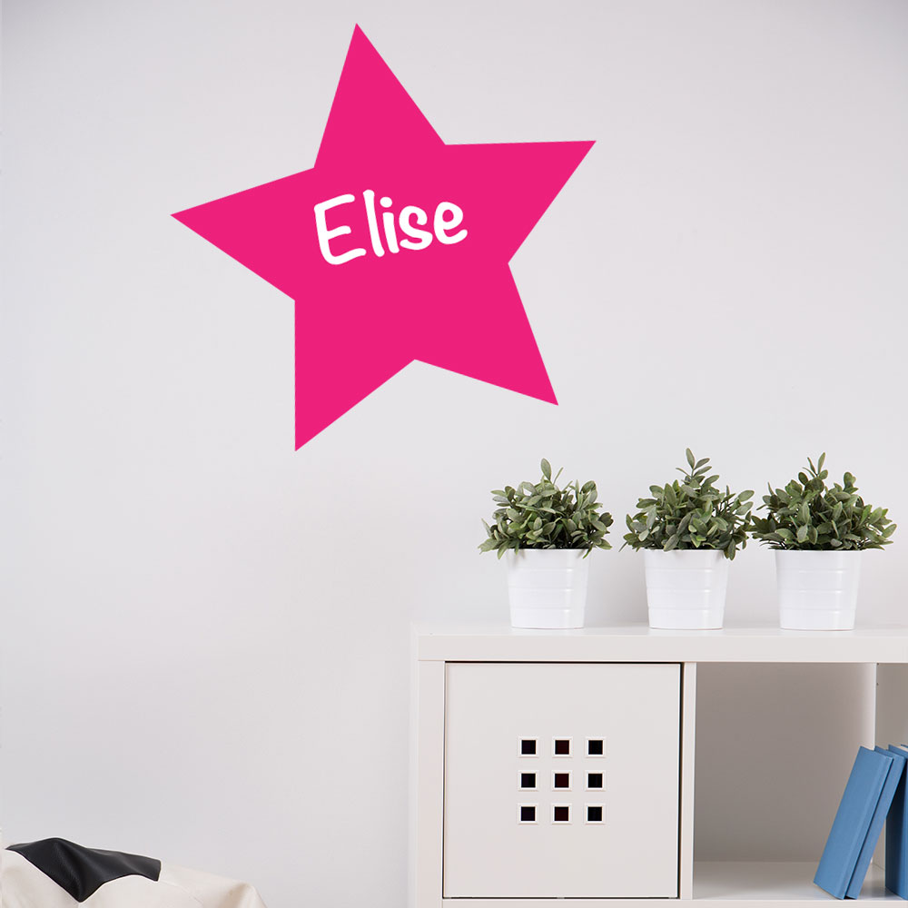 naam-met-ster-wandsticker naam-met-ster-wandsticker