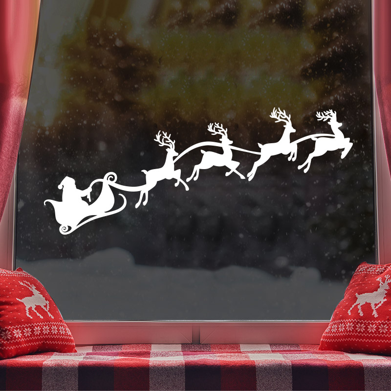 raamsticker statische folie kerst dorp arreslee raam decoratie wit sneeuw gezellig herbruikbaar raamsticker statische folie kerst dorp arreslee raam decoratie wit sneeuw gezellig herbruikbaar