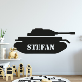 muursticker-leger-tank-naam-eigen muursticker-leger-tank-naam-eigen