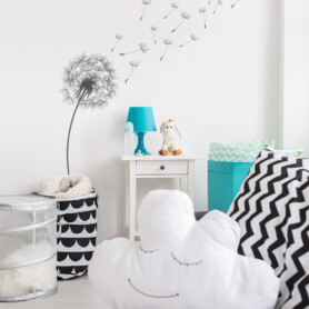 paardenbloem-muursticker-wit-zwart-wanddecoratie-muurdecoratie-vinyl paardenbloem-muursticker-wit-zwart-wanddecoratie-muurdecoratie-vinyl