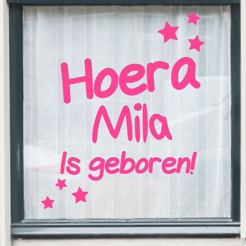 hoera-meisje-geboortesticker-raamsticker-company
