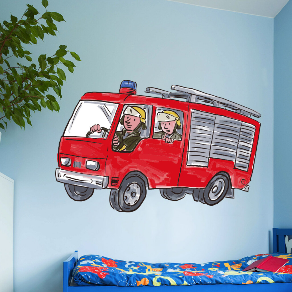 muursticker brandweerauto stickers brandweer fireman firetruck wallsticker muursticker brandweerauto stickers brandweer fireman firetruck wallsticker