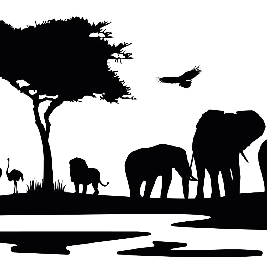 afrikaanse-dieren-muursticker afrikaanse-dieren-muursticker