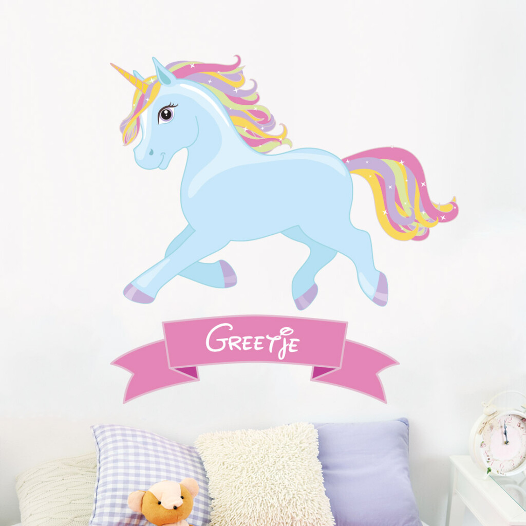 muursticker-Eenhoorn - unicorn-met-naam muursticker-Eenhoorn – unicorn-met-naam