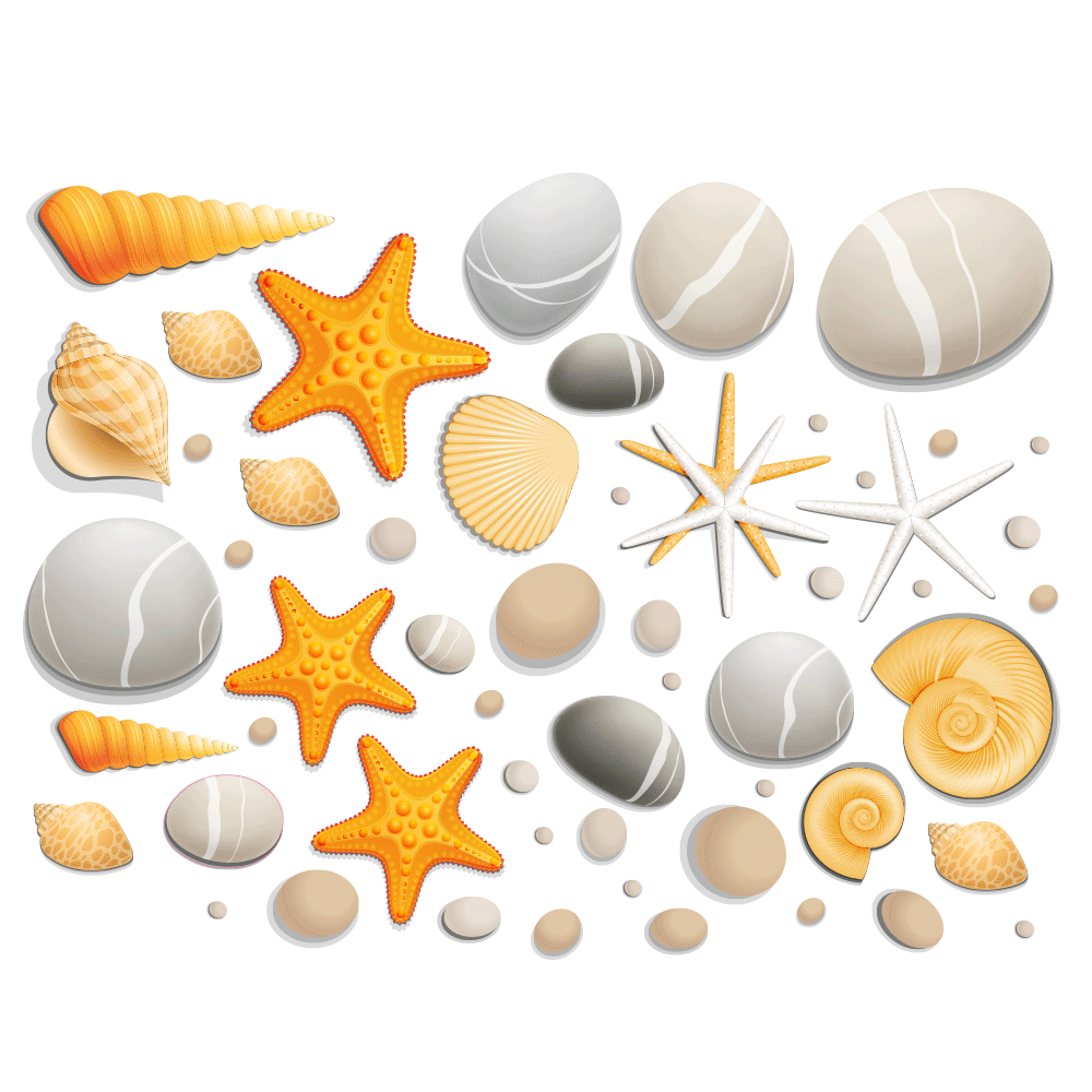 schelpen-stickers-set-muurstickers schelpen-stickers-set-muurstickers