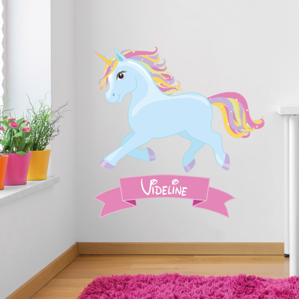 unicorn-muursticker-met-naam-vrolijk-kleur unicorn-muursticker-met-naam-vrolijk-kleur