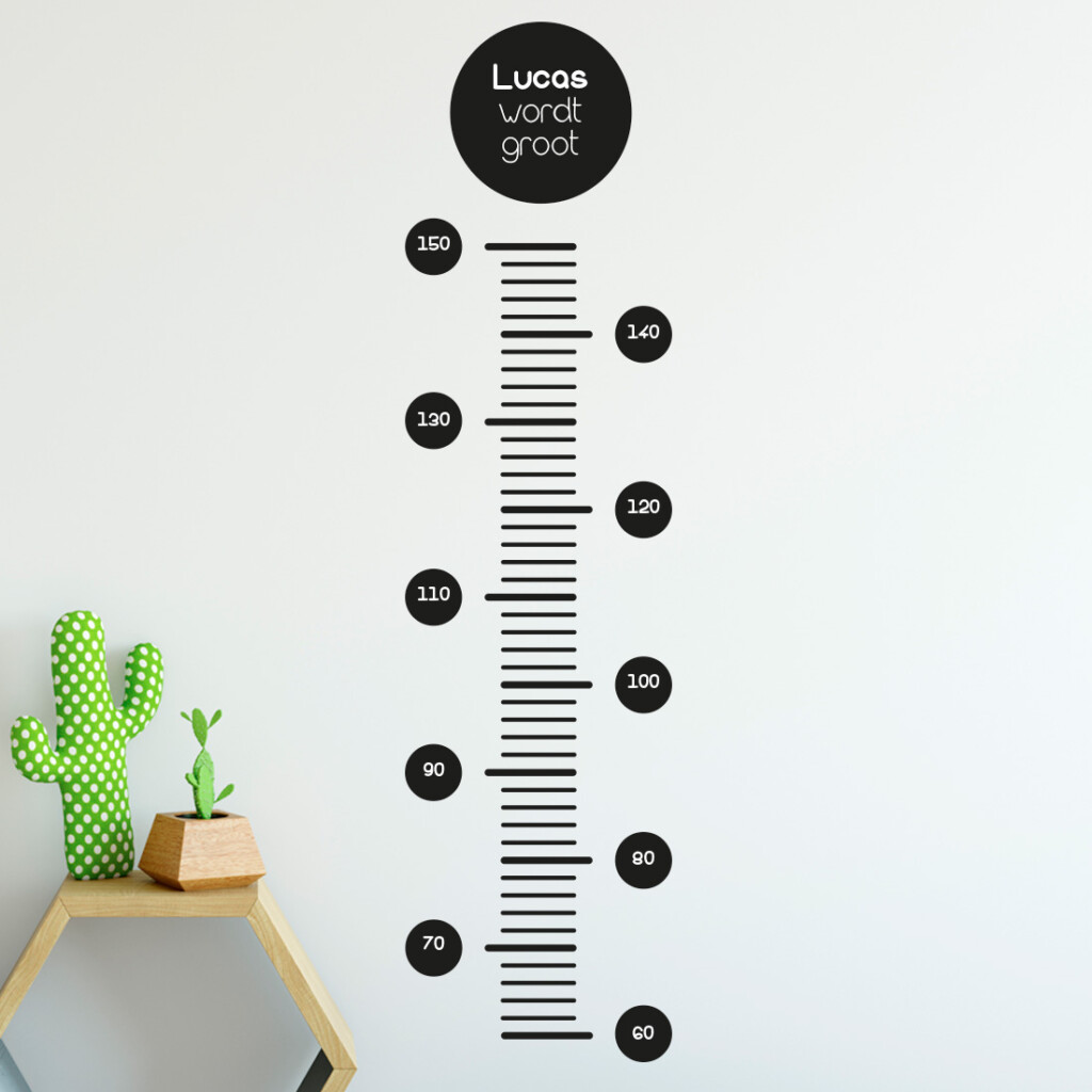 muursticker-groeimeter-met-naam-zwart-wit muursticker-groeimeter-met-naam-zwart-wit