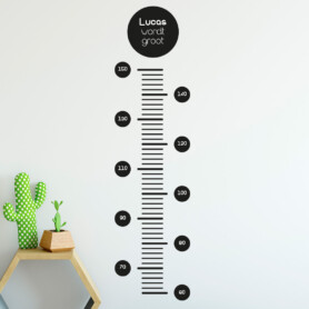 muursticker-groeimeter-met-naam-zwart-wit muursticker-groeimeter-met-naam-zwart-wit