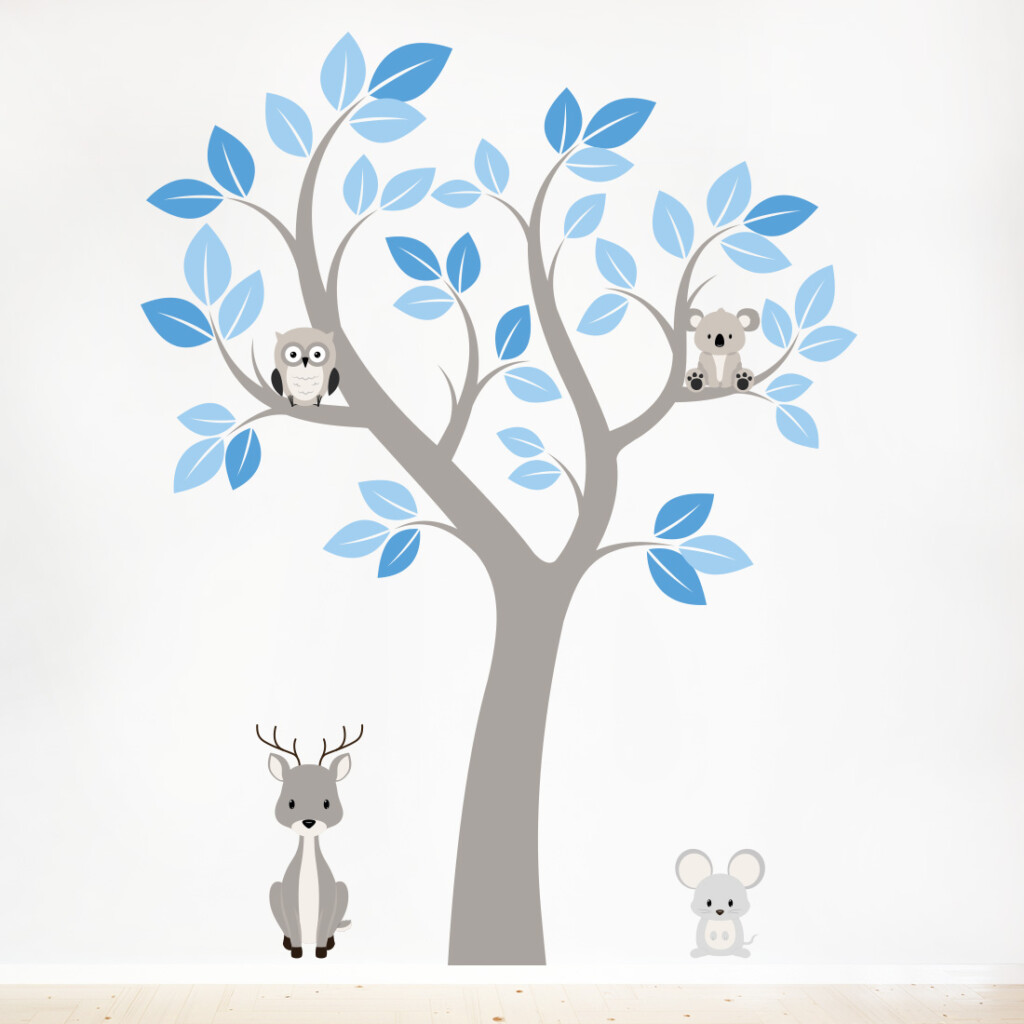 muursticker-babykamer-jongen-blauw-kinderkamer-baby-muurdecoratie