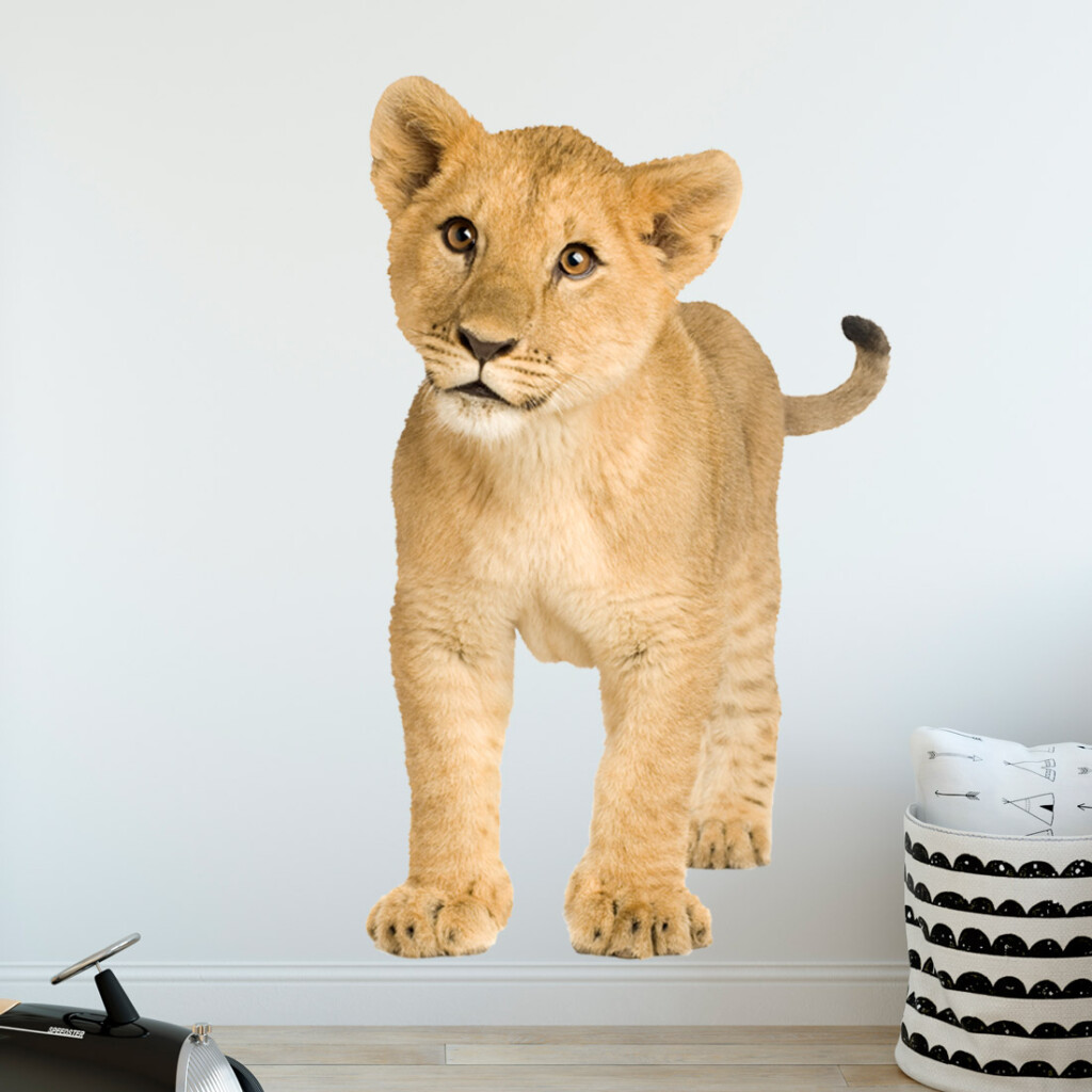 muursticker-leeuw-welp-baby muursticker-leeuw-welp-baby