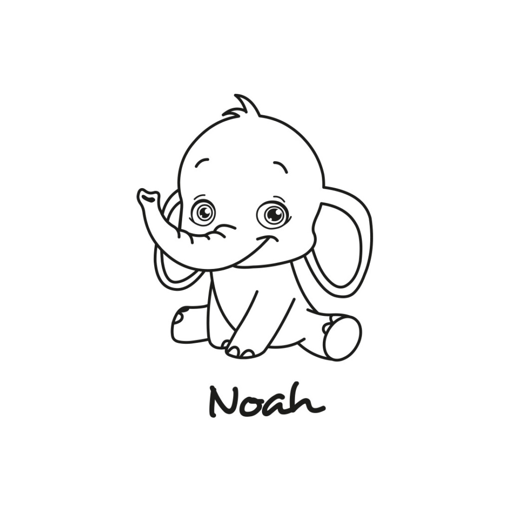 muursticker-olifant-met-naam1 muursticker-olifant-met-naam1