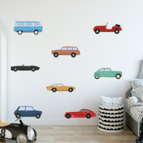muurstickers-autos-kinderkamer-kleurrijk muurstickers-autos-kinderkamer-kleurrijk
