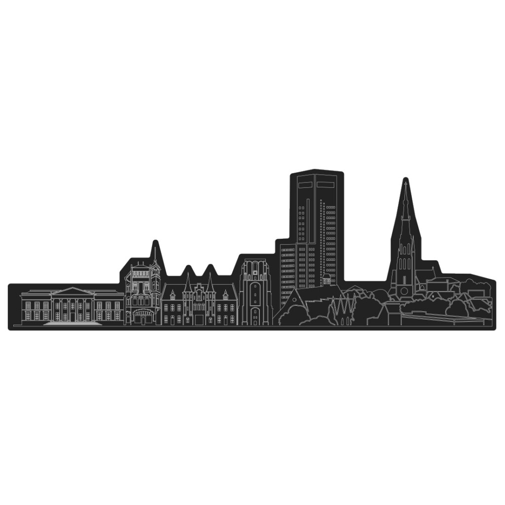 skyline-leeuwarden-muurdecoratie-muursticker