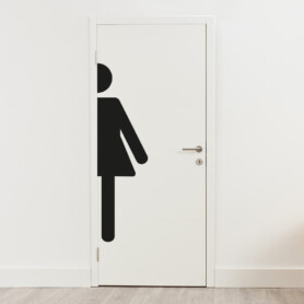Wc muursticker vrouw half