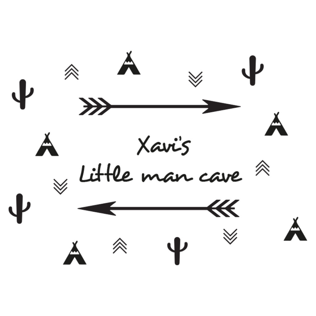 muursticker-little-man-cave-zwart-wit-kinderkamer-scandinavisch muursticker-little-man-cave-zwart-wit-kinderkamer-scandinavisch