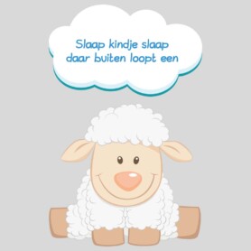 muursticker slaap kindje slaap schaap liedje wit tekst muursticker slaap kindje slaap schaap liedje wit tekst