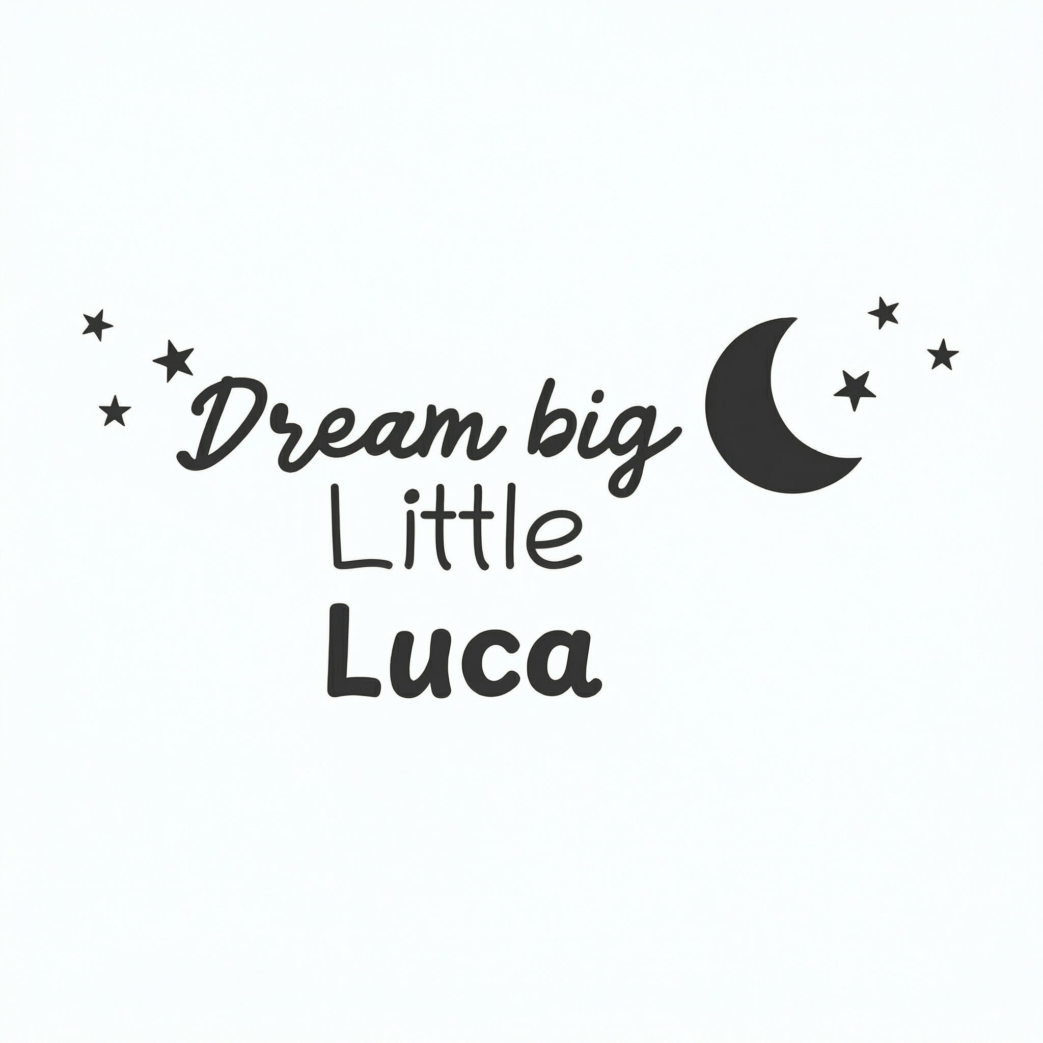 Muursticker “Dream big little one” Muursticker "Dream big little one"