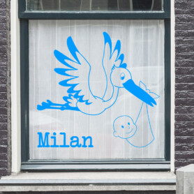 raamsticker-geboortesticker-jongen-blauw-ooievaar-naam-met