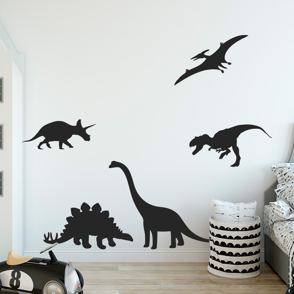 muursticker-dinosaurussen-zwart-wit-groen-dino-tirex-tyrannosaurus-groot muursticker-dinosaurussen-zwart-wit-groen-dino-tirex-tyrannosaurus-groot