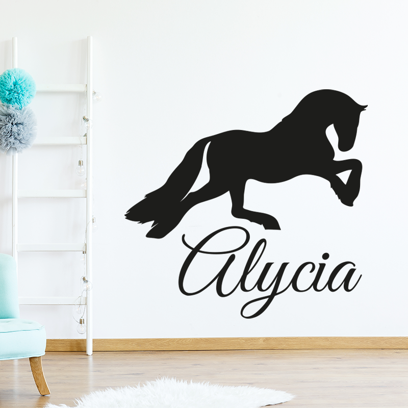 muursticker-paard-met-eigen-naam muursticker-paard-met-eigen-naam