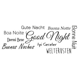 muursticker slaapkamer welterusten good night