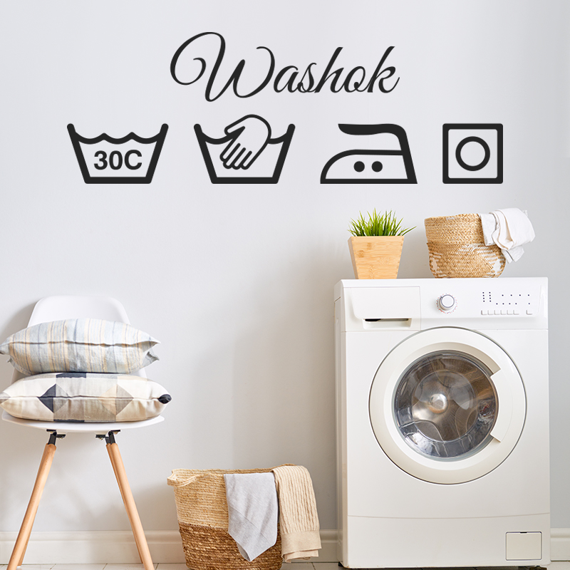 muursticker washok laundy zwart ideeen leuk inspiratie modern kleuren wasmachine 30 graden strijkbout muursticker washok laundy zwart ideeen leuk inspiratie modern kleuren wasmachine 30 graden strijkbout