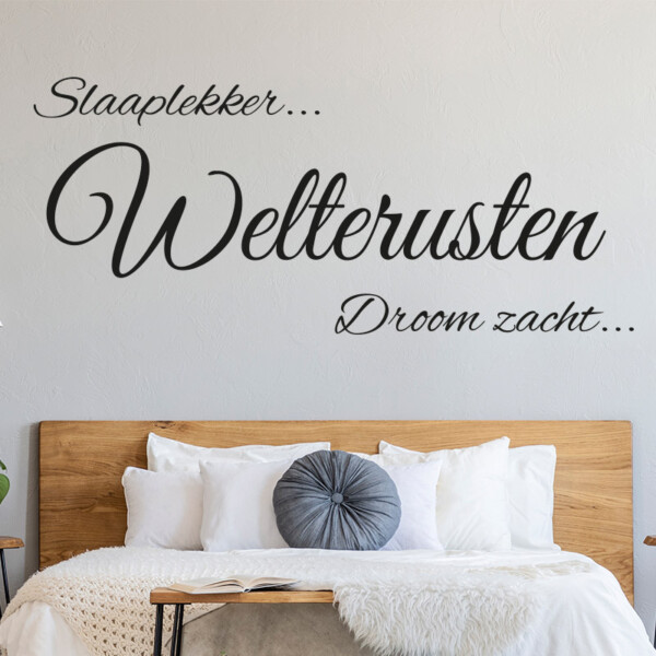 muursticker-welterusten-slaaplekker-droom-zacht-slaapkamer-sticker muursticker-welterusten-slaaplekker-droom-zacht-slaapkamer-sticker
