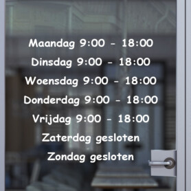 openingstijden-sticker-voordeur-deursticker-winkeltijden-wit-zwart-raamsticker