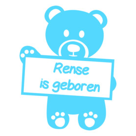 raamsticker geboorte jongen beertje geboortesticker