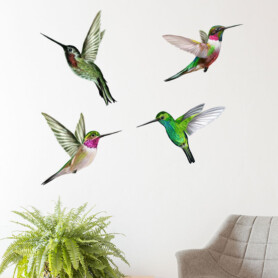 Muursticker-tropische-vogels-hummingbird-kolibrie Muursticker-tropische-vogels-hummingbird-kolibrie